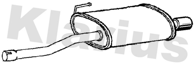 Klarius HA404E Rear Muffler - 1