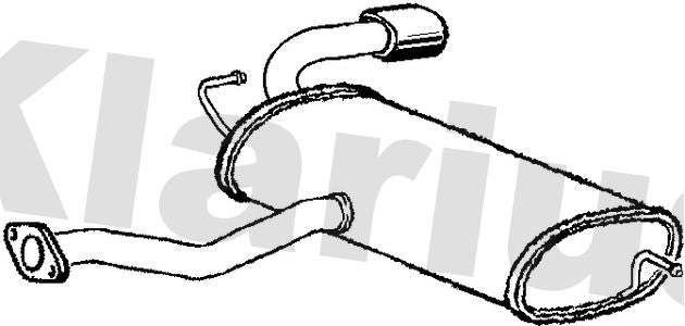 Klarius HY190LA Rear Muffler - 1