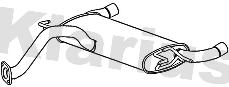 Klarius HY197C Rear Muffler - 1