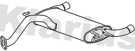 Klarius HY197C Rear Muffler - 1