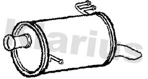 Klarius HY219V Rear Muffler - 1