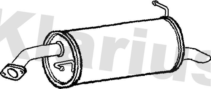 Klarius HY98H Rear Muffler - 1