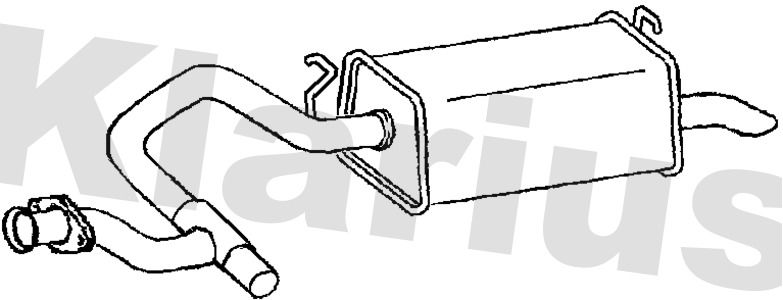 Klarius LR199E Rear Muffler - 1