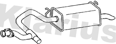 Klarius LR199E Rear Muffler - 1