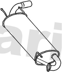Klarius MA344Q Rear Muffler - 1