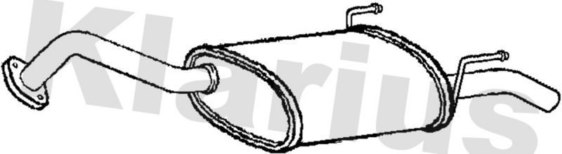 Klarius MA377T Rear Muffler - 1