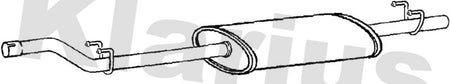 Klarius MZ430L Centre Muffler - 1