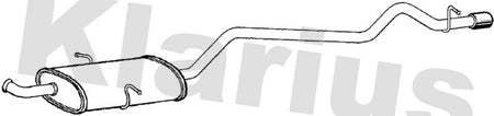 Klarius MZ532L Rear Muffler - 1
