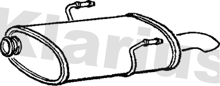 Klarius PG595X Rear Muffler - 1