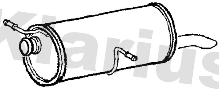 Klarius PG639H Rear Muffler - 1