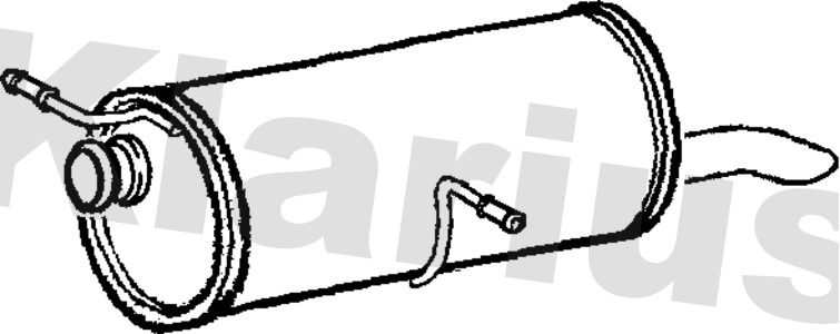 Klarius PG657G Rear Muffler - 1