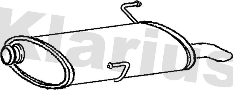 Klarius PG710D Rear Muffler - 1