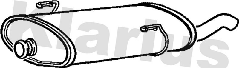 Klarius PG711C Rear Muffler - 1