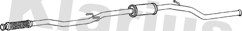 Klarius PG750V Centre Muffler - 1