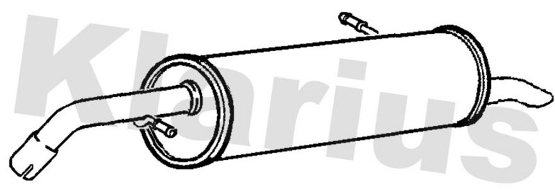 Klarius PG834W Rear Muffler - 1
