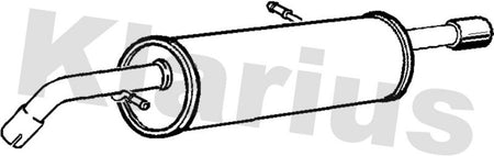 Klarius PG836T Rear Muffler - 1