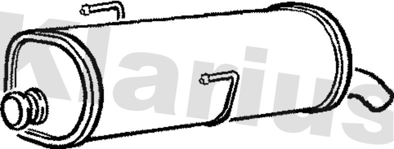 Klarius PG895G Rear Muffler - 1
