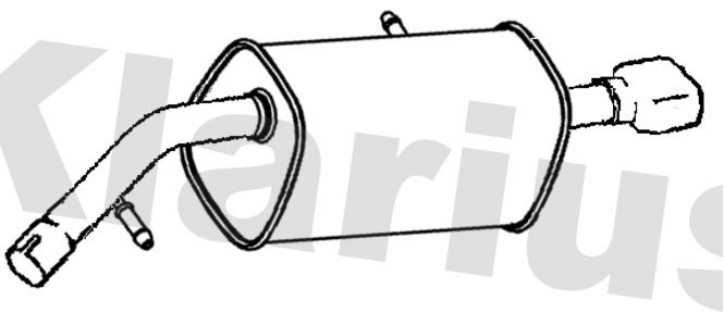 Klarius PG934A Rear Muffler - 1