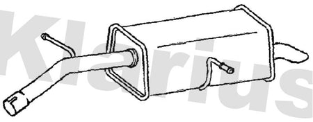 Klarius PG969X Rear Muffler - 1