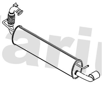 Klarius RN1032A Rear Muffler - 1