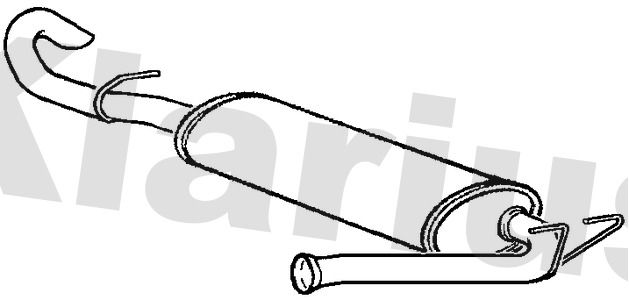 Klarius RN887X Rear Muffler - 1