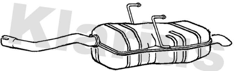 Klarius RR327M Rear Muffler - 1
