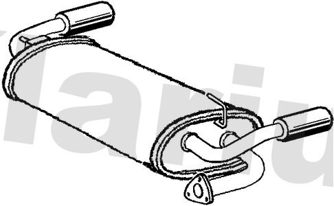 Klarius RR336B Rear Muffler - 1