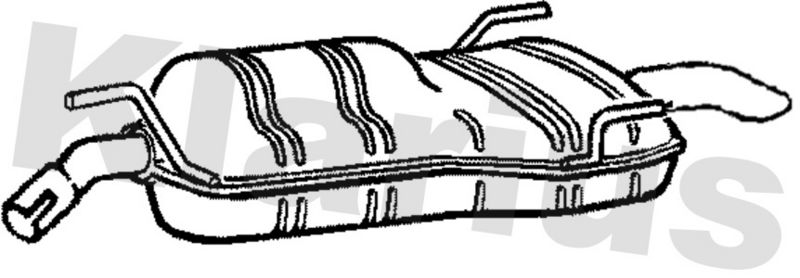 Klarius SB131P Rear Muffler - 1