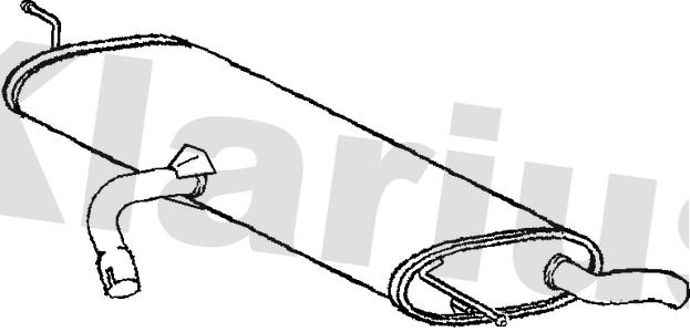 Klarius SE160K Rear Muffler - 1