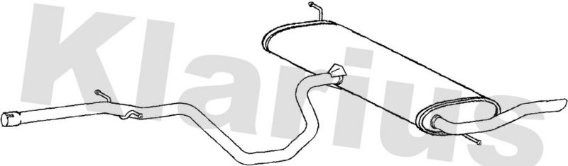 Klarius SE171V Rear Muffler - 1