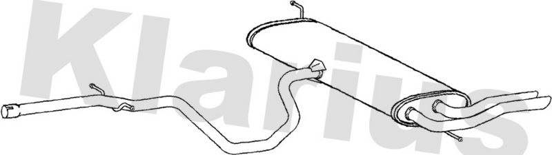 Klarius SE176L Rear Muffler - 1