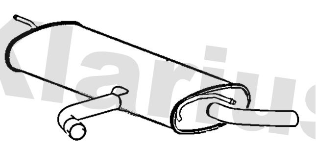 Klarius SE226M Rear Muffler - 1