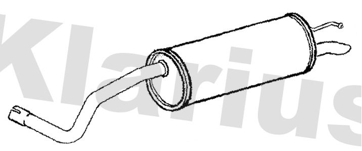 Klarius SE242P Rear Muffler - 1
