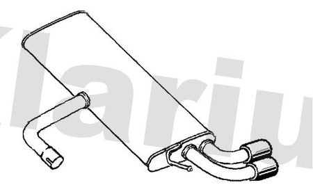 Klarius SE246J Rear Muffler - 1