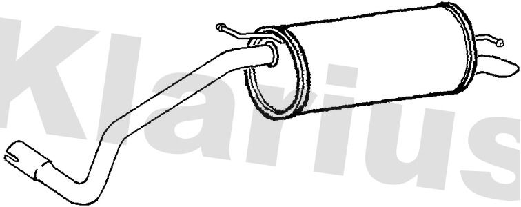 Klarius SK51Q Rear Muffler - 1