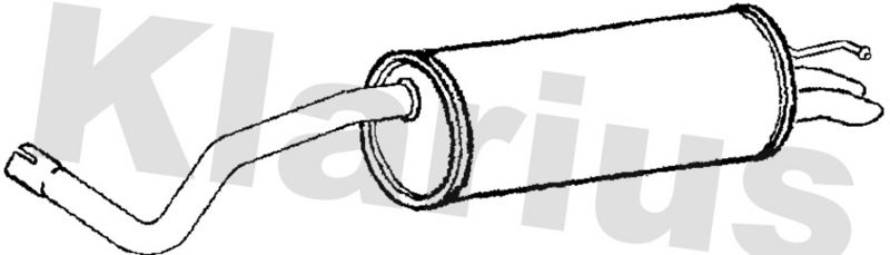 Klarius SK84T Rear Muffler - 1