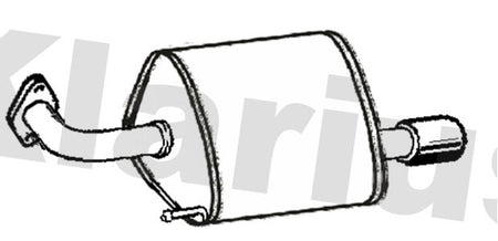 Klarius SU115J Rear Muffler - 1