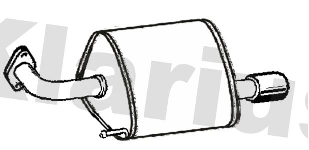 Klarius SU115J Rear Muffler - 1