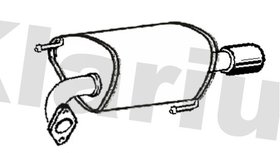 Klarius SU116H Rear Muffler - 1