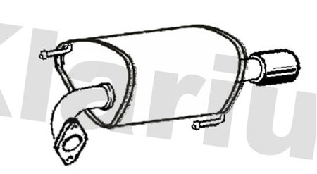 Klarius SU116H Rear Muffler - 1
