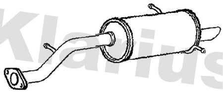 Klarius SU122A Rear Muffler - 1
