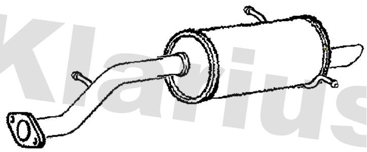 Klarius SU122A Rear Muffler - 1