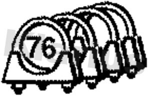 Klarius SYC25CH Clamping Piece, exhaust system - 1