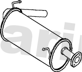 Klarius SZ106V Rear Muffler - 1