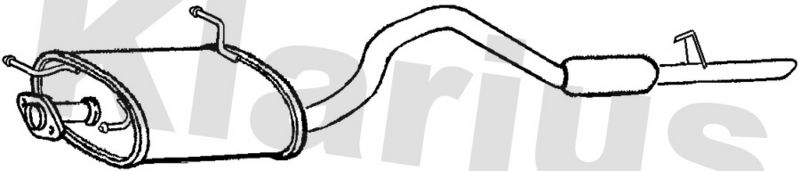 Klarius SZ120A Rear Muffler - 1