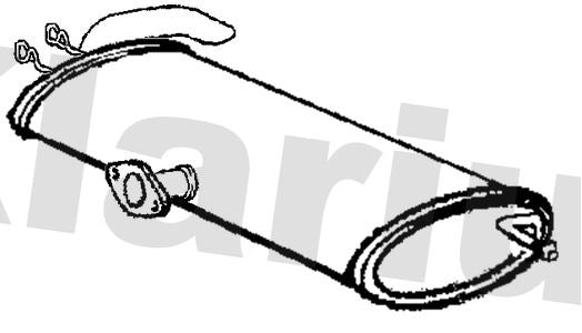 Klarius SZ177P Rear Muffler - 1
