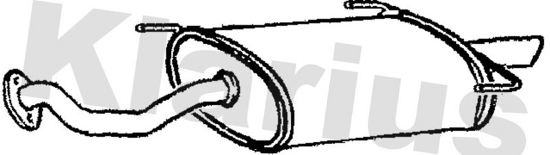 Klarius TY465D Rear Muffler - 1