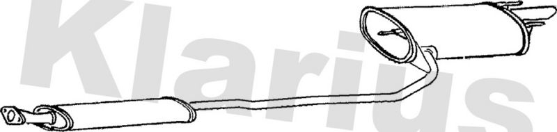 Klarius TY495J Rear Muffler - 1