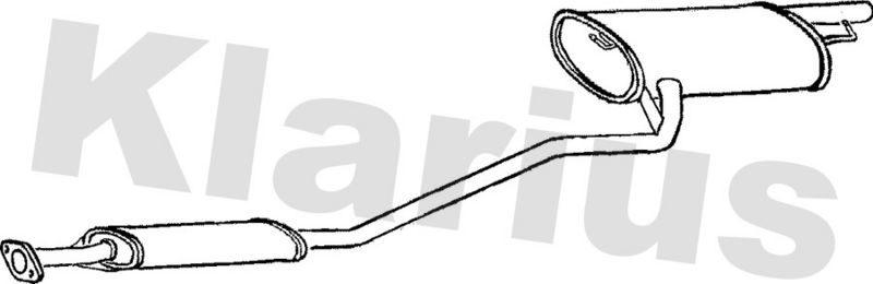 Klarius TY517C Rear Muffler - 1