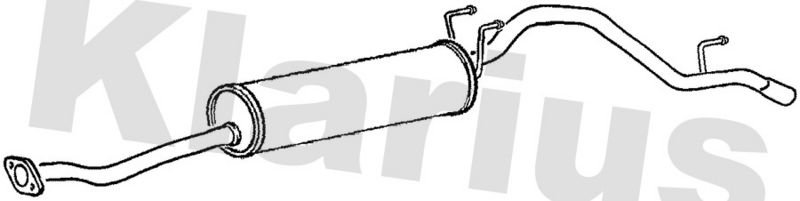 Klarius TY580J Rear Muffler - 1